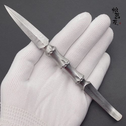 龙泉手工锻打不锈白撬一体茶勺