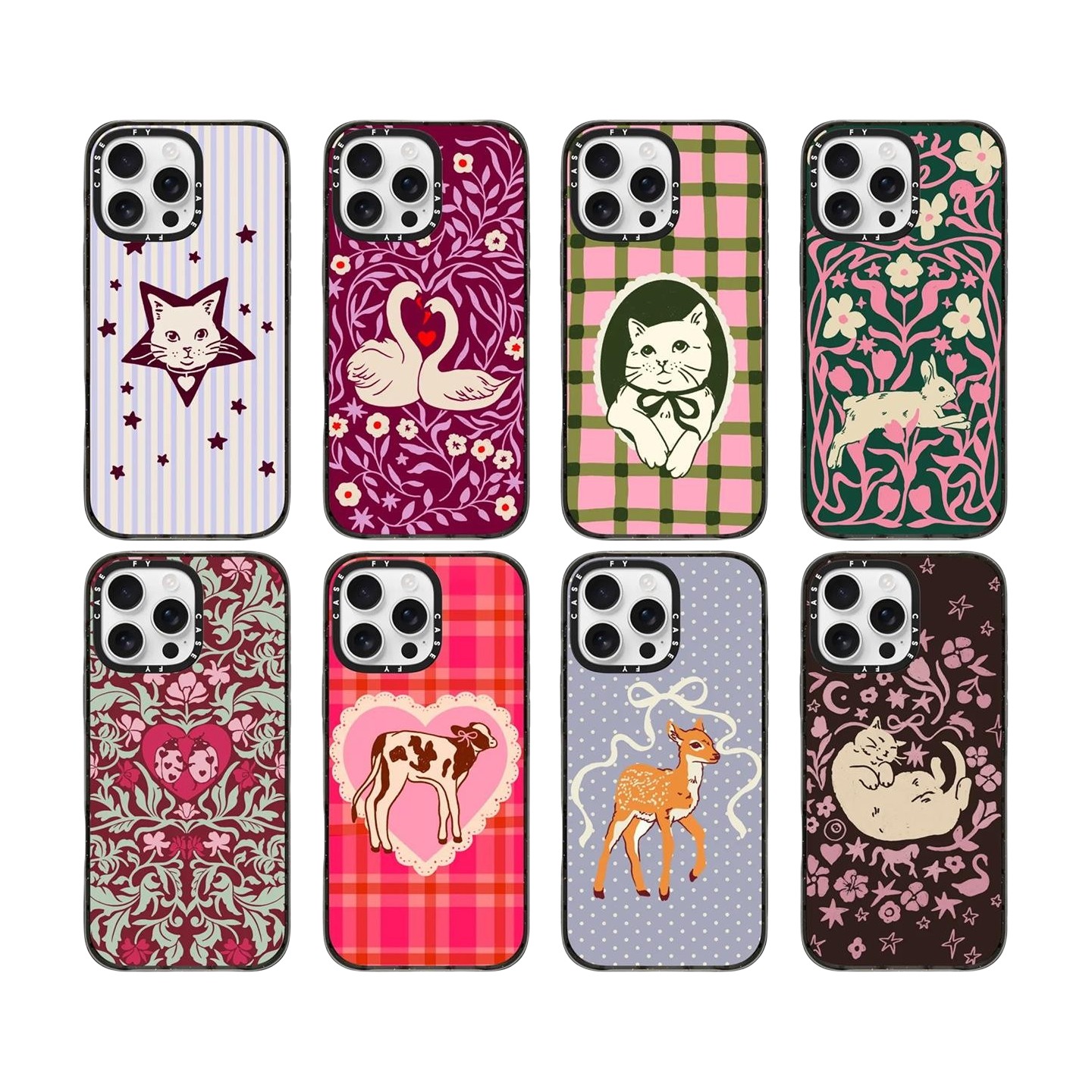CASE联名KiraCyan古典动物艺术iphone16promax手机壳适用苹果15可爱动物14防摔13Magsafe保护套华强北潮牌女