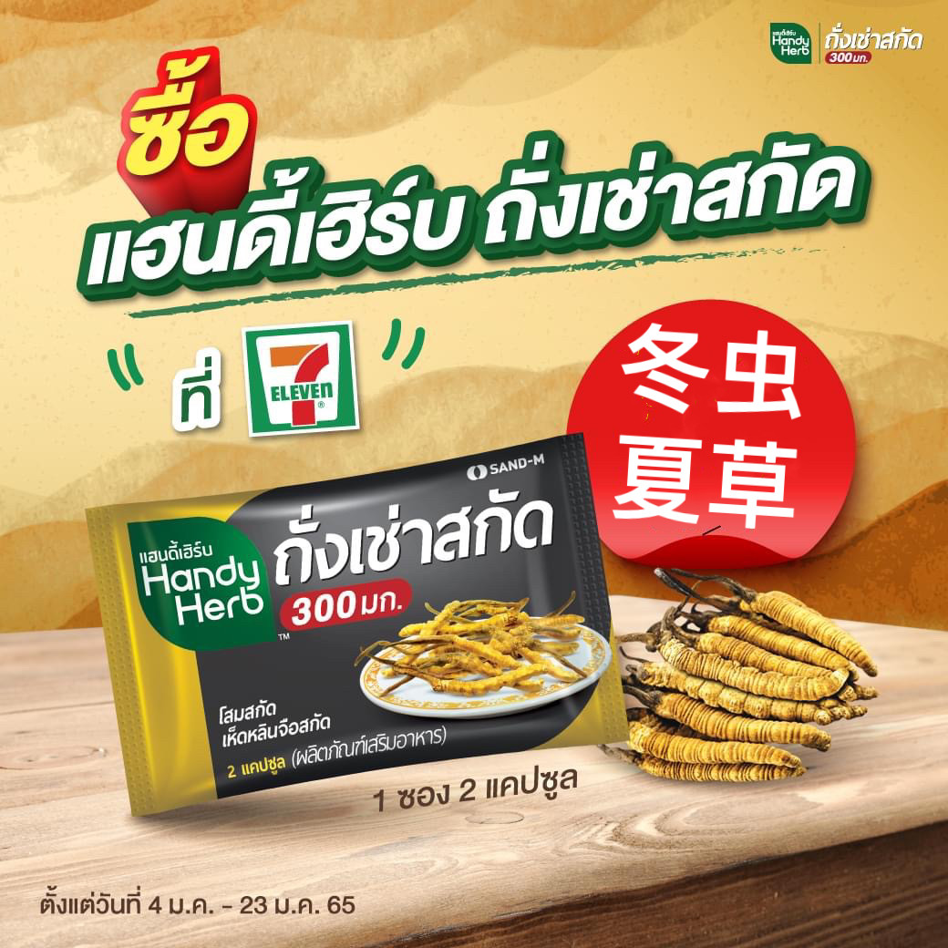 泰国711HandyHerb冬虫夏草提取物增强体力男性补身消疲劳膳食补充