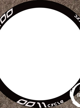 适用0011CYCLE公路车轮组贴纸自行车碳刀圈轮圈贴纸DIY定制