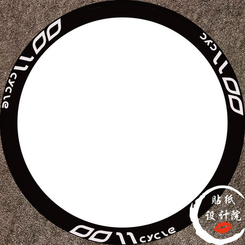 适用0011CYCLE公路车轮组贴纸自行车碳刀圈轮圈贴纸DIY定制