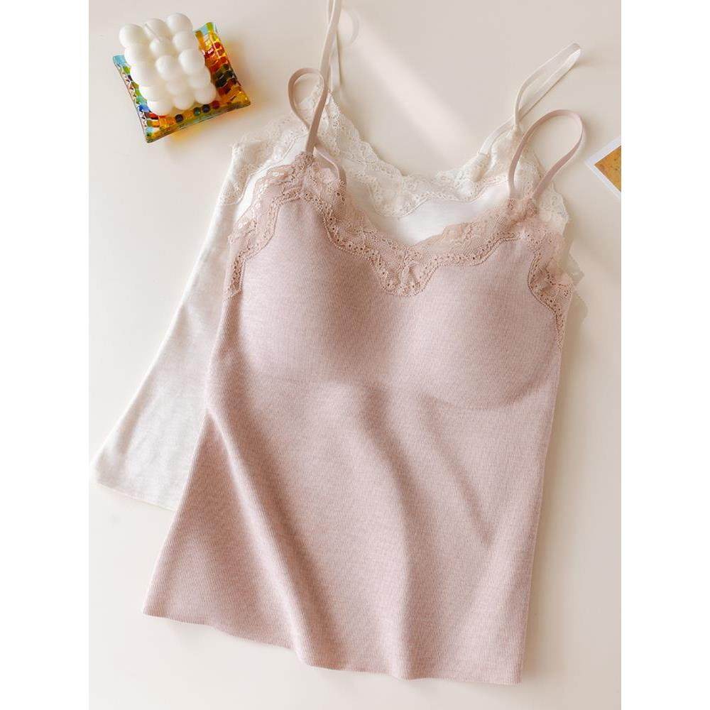 桑蚕丝蕾丝吊带背心女带胸垫文胸一体式微磨毛秋冬季内搭打底上衣,女士内衣/男士内衣/家居服,吊带/背心/T恤/打底/肌底衣,淘宝优惠券,粉丝福利购,淘宝优惠卷