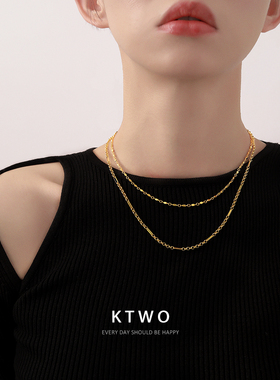 项链女2025年新款高级设计感小众镀k金轻奢百搭颈链锁骨链装饰品