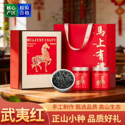 2马上有礼2026春节礼盒装桐木关正山小种武夷红茶浓香型茶叶300g