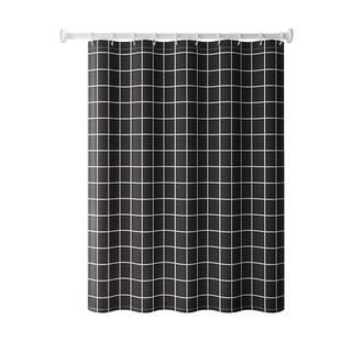 浴室浴帘加厚防水防霉浴帘布卫生间浴帘套装免打孔深色窗帘隔断帘