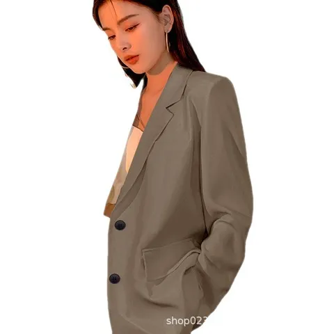 粉色新款西服春季百搭女韩版女短款上衣外套2025年西装小个子气质