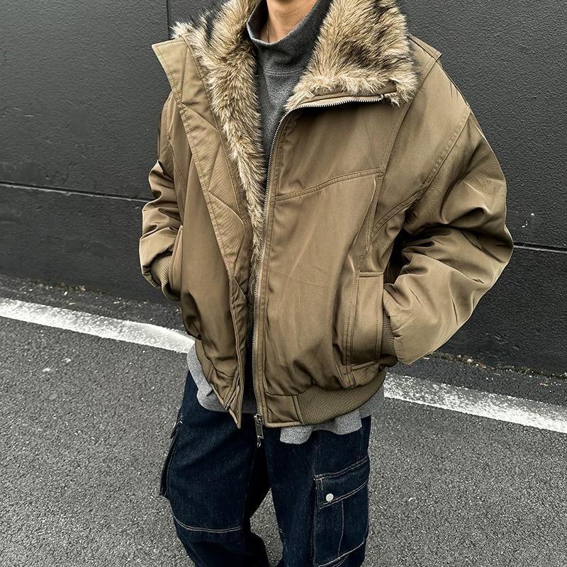 TGC重磅帆布棉服夹克冬季保暖外套座山雕加绒二代加厚外套潮流款