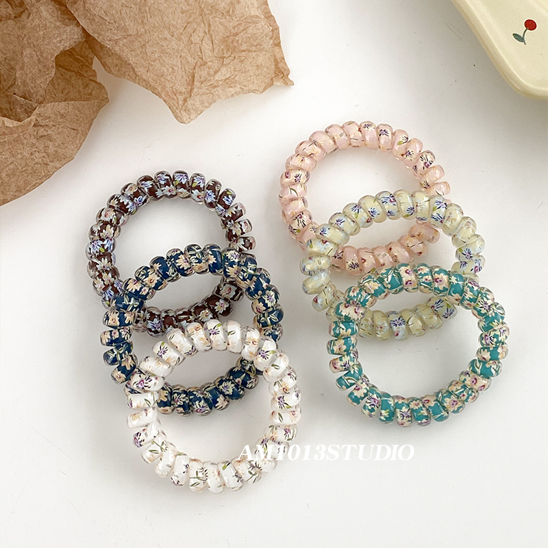 AM1013小清新碎花电话线发绳