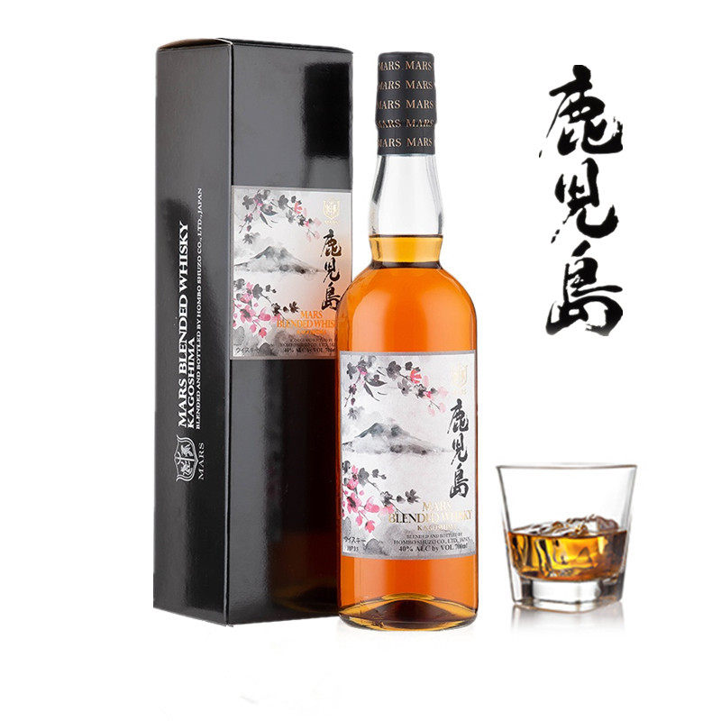 现货日本进口酒鹿儿岛调和型威士忌洋酒蒸馏酒聚会应酬礼盒720ml