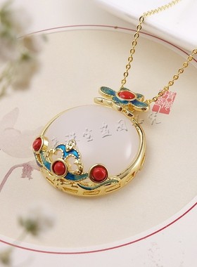 新疆金丝玉东陵玉项链吊坠挂件