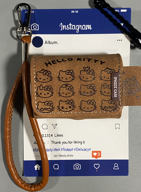 美拉德棕皮满屏Kitty猫适用airpods pro2耳机套无线蓝牙苹果airpods1/2代软壳3代新款4代防摔保护套个性创意