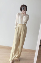绍兴美代 THEORY 圆领系带灯笼袖真丝衬衫 I1002502 $385 现P