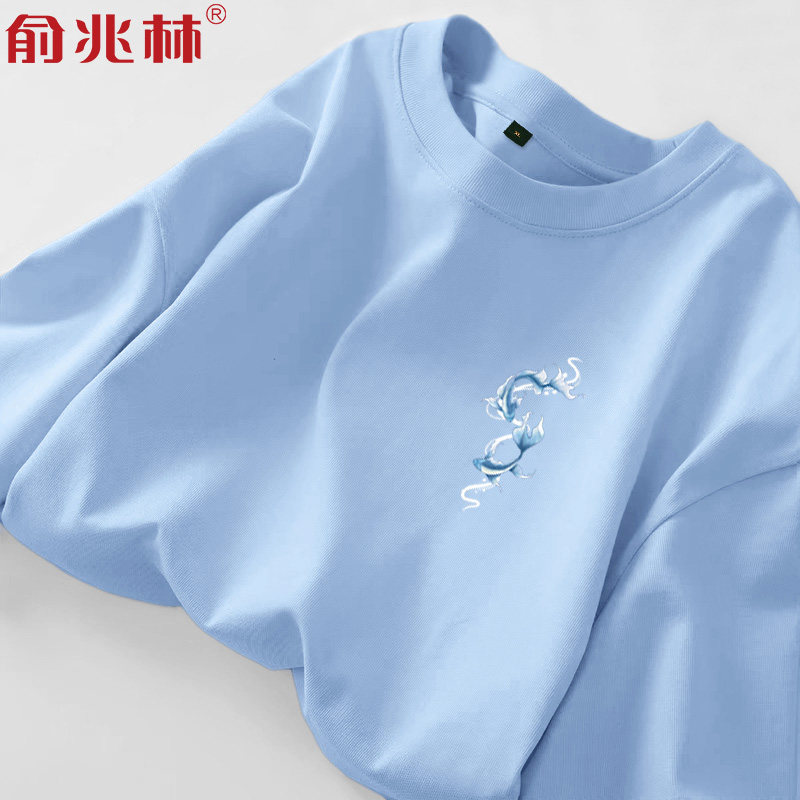 俞兆林长袖潮青少年纯棉T恤图片