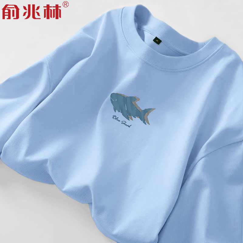 秋季纯棉宽松长袖t恤男