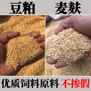 膨化豆粕豆饼新鲜小麦麸细中粗养殖鸡鸭鹅饲料垂钓打窝钓鱼饵料