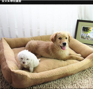 秋冬保暖狗窝羊羔绒宠物窝泰迪金毛小中大型犬厚实狗床垫子不变形