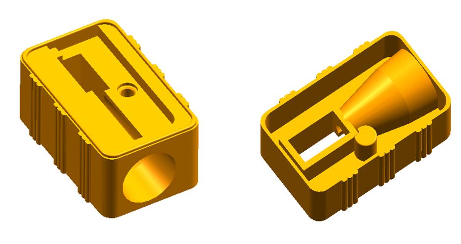 DZM079-塑料削笔刀壳体注塑模具设计\铅笔刀转笔刀外壳CAD图纸