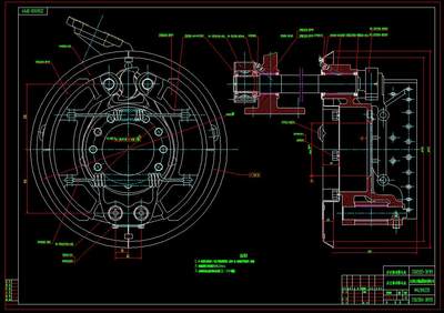 CL027-气压（凸轮）鼓式制动器设计\汽车制动器【说明+CAD图纸】