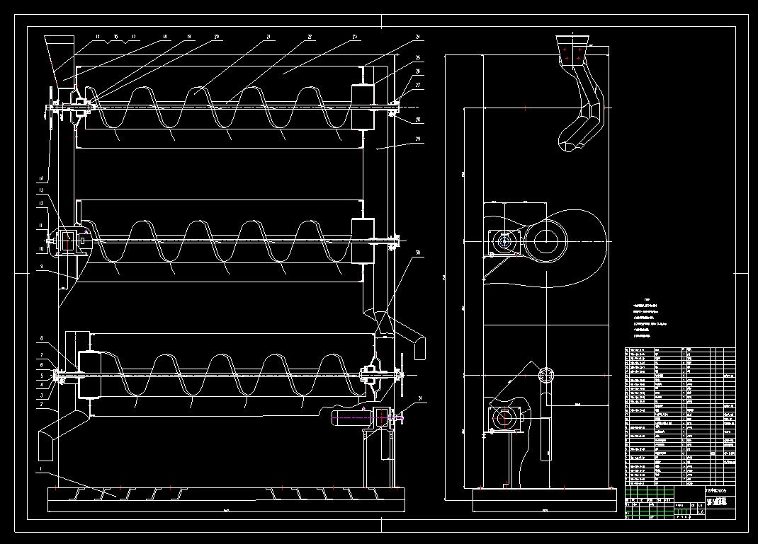 J990-窝眼筒式清选机的设计【种子】CAD图