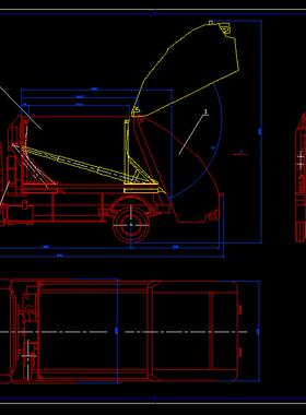 J1122-YD5141SYZ后压缩式垃圾车的上装箱体设计CAD图
