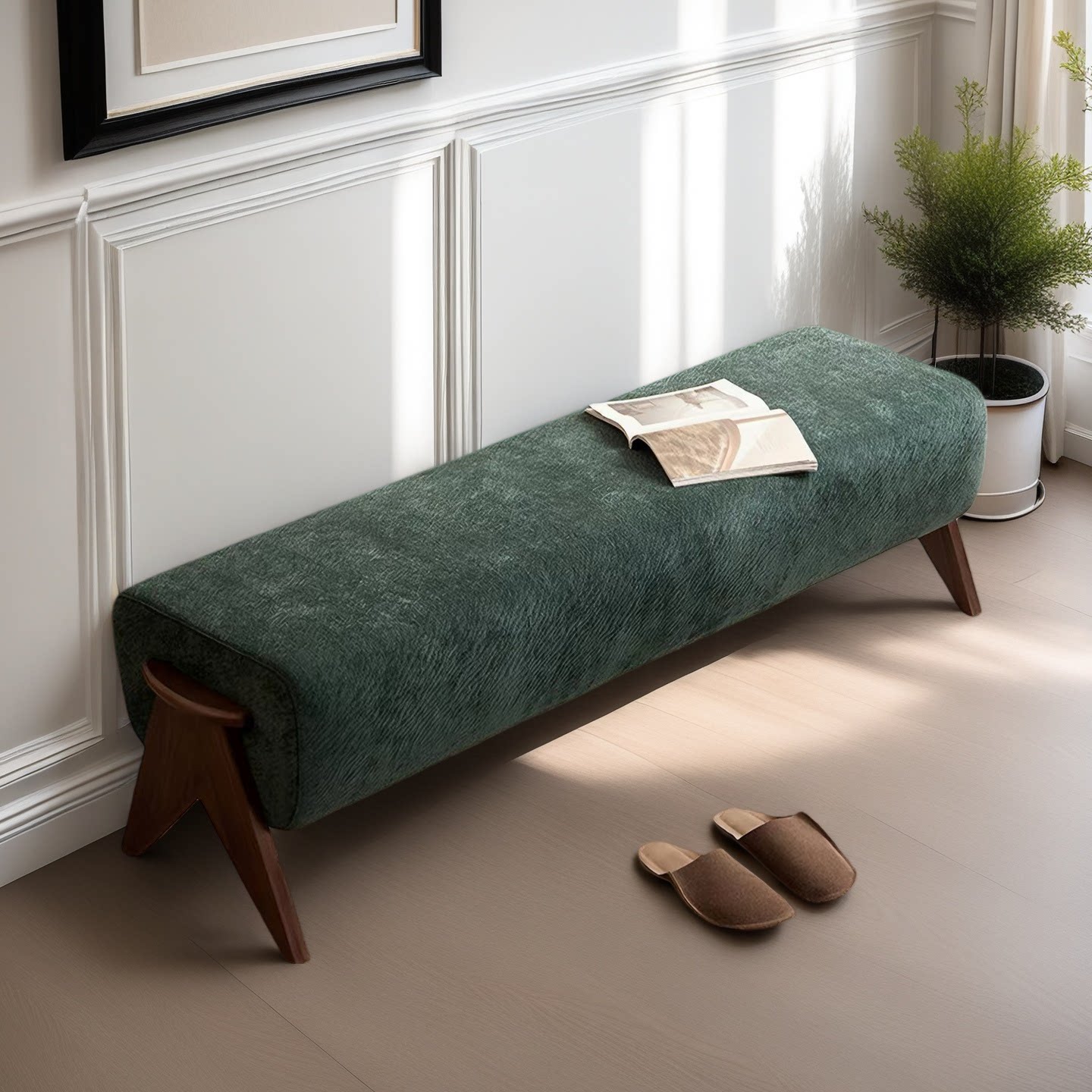 实木软包进门换鞋凳衣帽间沙发凳脚凳长条凳床尾凳卧室放衣长凳子