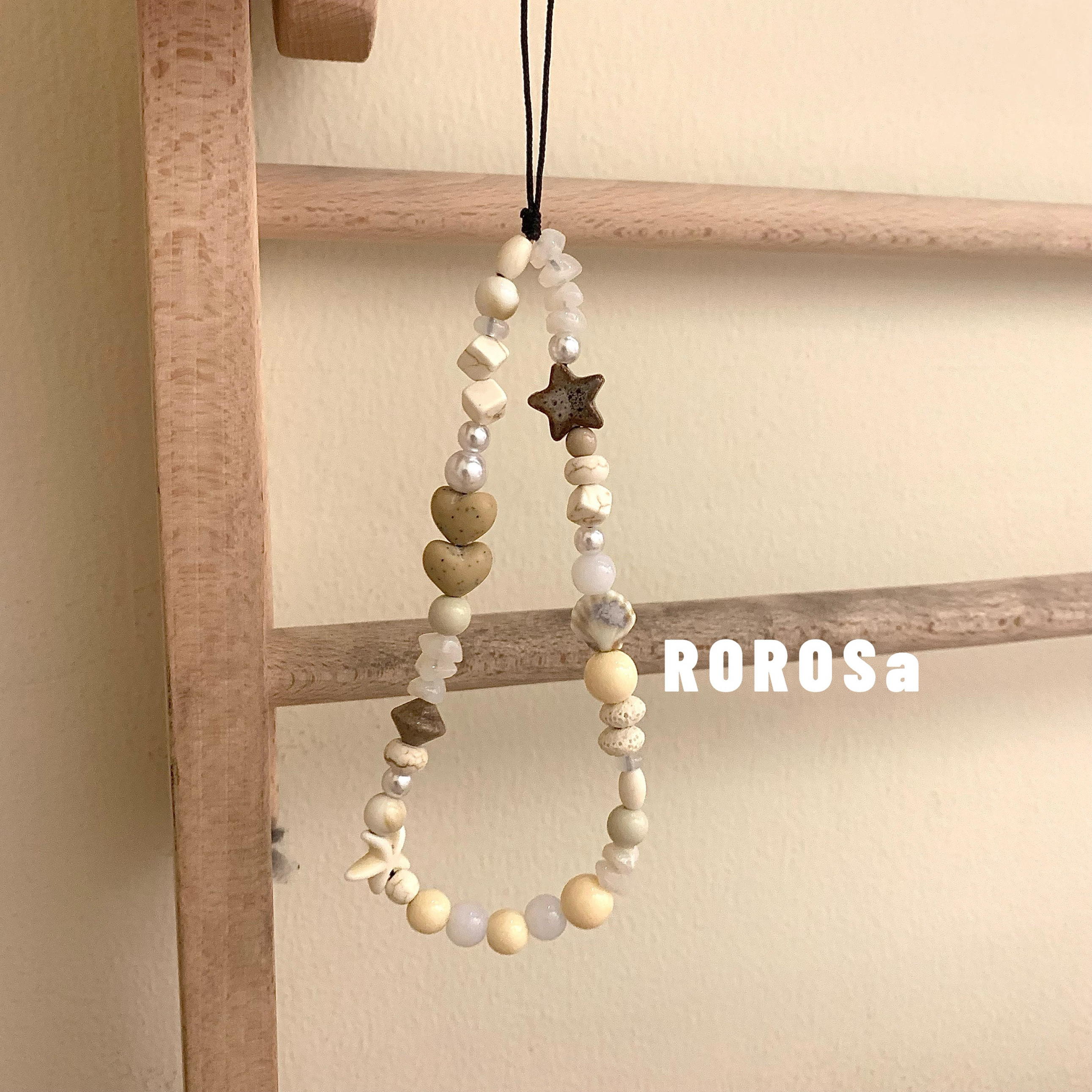 ROROSa原创设计奶油风手机链ins串珠手工挂绳ccd相机挂饰挂件高级