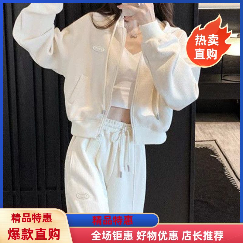 薄款运动套装女2026春秋季韩版宽松显瘦时尚洋气休闲跑步服两件套