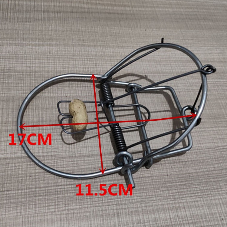 老式铁猫夹新款老鼠夹地夹子鼠神器圆形灭鼠家用户外铁质耗子捕鼠