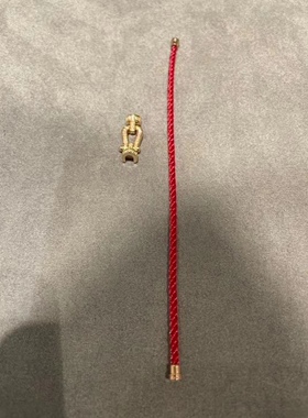 fred 玫瑰金满钻 +17码红绳 弗雷德红绳手链马蹄扣满钻17码 全新