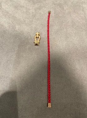 fred 玫瑰金满钻 +17码红绳 弗雷德红绳手链马蹄扣满钻17码 全新
