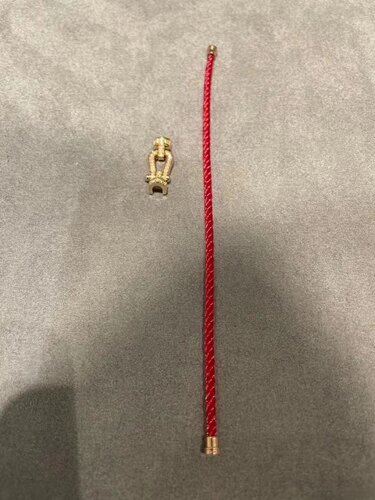 fred 玫瑰金满钻 +17码红绳 弗雷德红绳手链马蹄扣满钻17码 全新