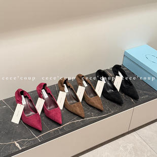 尖头磨砂皮后褶细高跟鞋 INSHUA酷飒出圈 女 26FW 新品