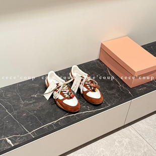 超好穿 26FW 复古拼色系带平底休闲德训鞋 新品 INSHUA