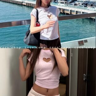 爱心镂空短袖 INSHUA情人节限定 辣妹上衣 26FW 新品