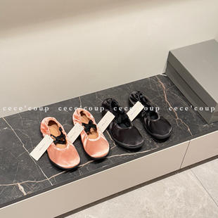 26FW INSHUA复古芭蕾 28新品 女 丝绸面平底两色芭蕾舞鞋