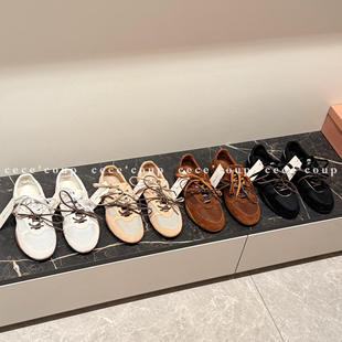 Shoe 宝藏 26FW 针织系带平底休闲德训鞋 28新品 INSHUA