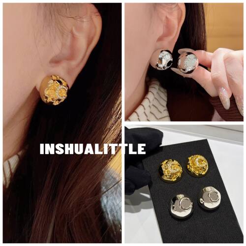 26s新款烫钻字母耳钉耳饰女士