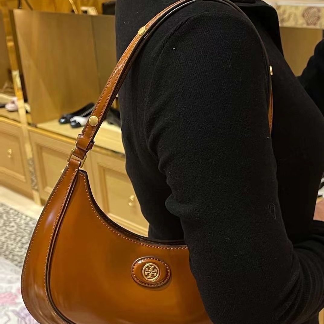 天花板混背新款ROBINSON经典印花罗宾逊新月单肩包手提半月包1031