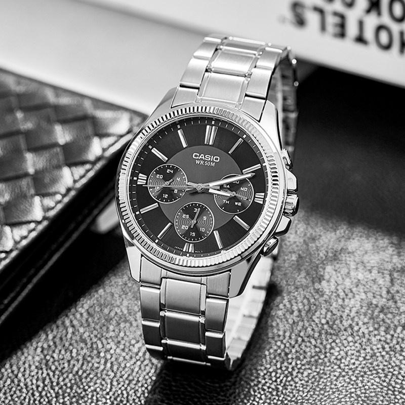 casio卡西欧黑暗之心手表男防水运动非机械石英男表mtp-1374/1375