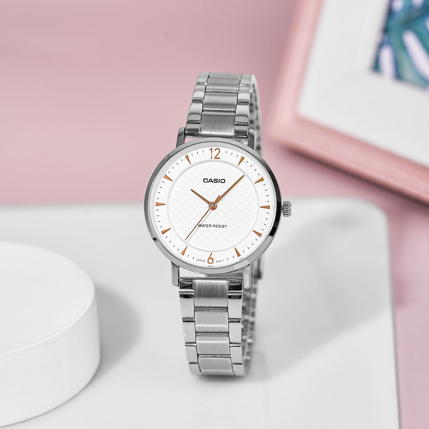 卡西欧casio女表经典指针商务手表女时尚大表盘防水女士腕表