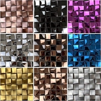 Мозаика из нержавеющей стали европейская трехмерная маленькая кусочка гальваническая зеркало отель бар Ktv Фоновая настенная металлическая наклейка