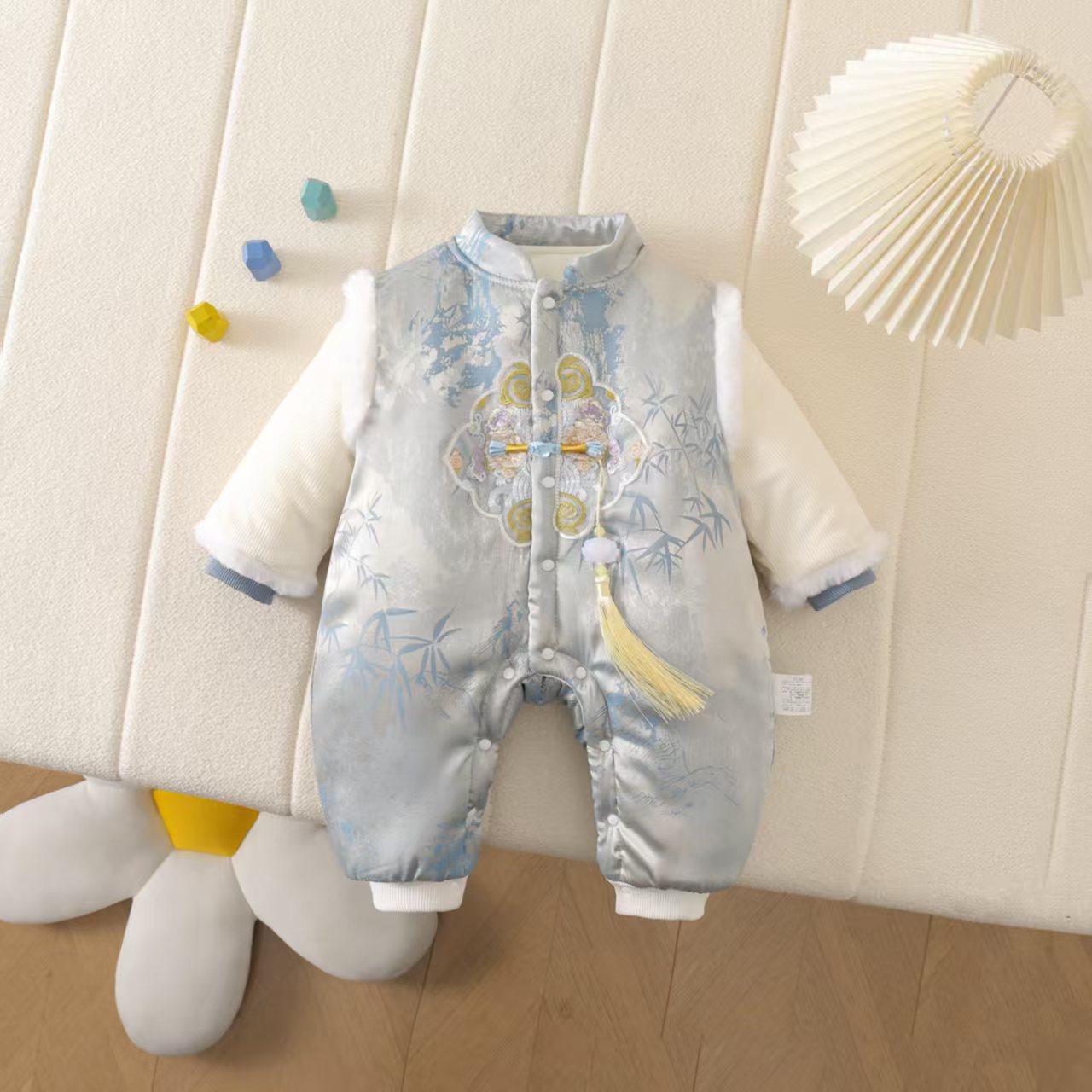 中国风男女宝连体衣秋冬加绒加棉长袖单排扣婴儿哈衣新年战衣拜年,童装/婴儿装/亲子装,连身衣/爬服/哈衣,淘宝优惠券,粉丝福利购,淘宝优惠卷