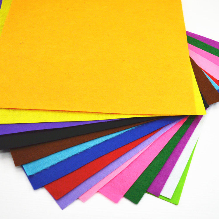 4K8开20张彩色无纺布儿童手工DIY制作不织布幼儿园创材料环保布料