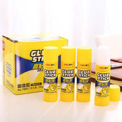 包邮12支得力7093固体胶高粘度环保无甲醛配方36g胶棒 超强粘合