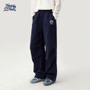 大童女直筒休闲伞裤 诺诺公主S1N初中生运动裤 美式 新款 女2026春季