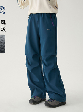 诺诺公主S1N初中生户外软壳加绒保暖伞裤女冬加厚运动防风休闲裤