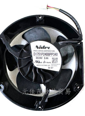 Nider D1751P24B8PP340 24V 3.4A ABB880580变频器专用散热风扇
