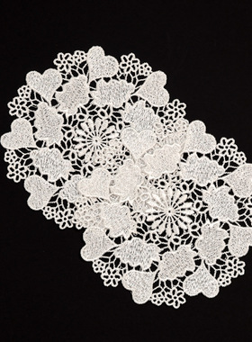 圆形蕾丝镂空牛奶丝餐垫桌垫盘垫碗垫杯垫防烫隔热垫茶盘盖巾餐垫