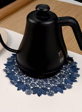 多色水溶蕾丝餐垫隔热垫酒店餐厅餐垫圆形镂空杯垫餐桌盘碗隔热垫