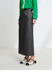 EGKPS3532A 半身裙 1999 灰色气质丝羊毛人字纹西装 春夏款